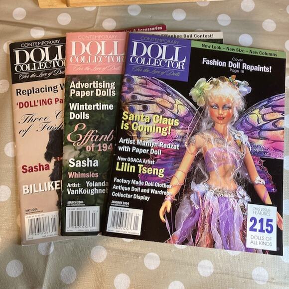 Vintage Y2K Lot of 3 Contemporary Doll Collector Magazines (Jan, Mar, May 2004) - Picture 1 of 4